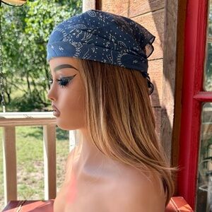 Madewell Ditsy Blue Bandana Headscarf